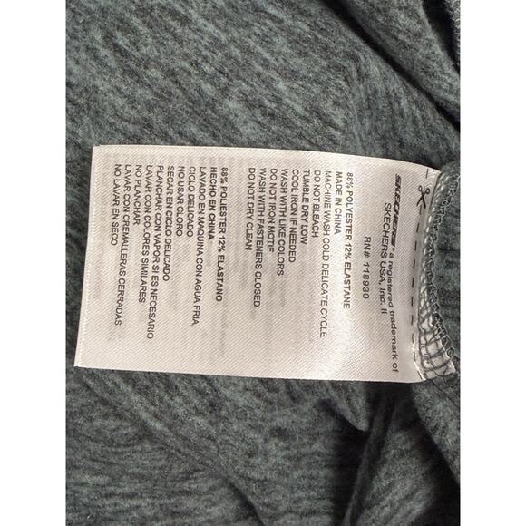 NEW Skechers Jacket Mens 3XL Hoodless Hoodie Full Zip Knit Sweat Mock Neck Green - Picture 4 of 4